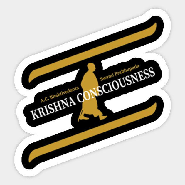 Krishna Consciousness Sticker by perdewtwanaus